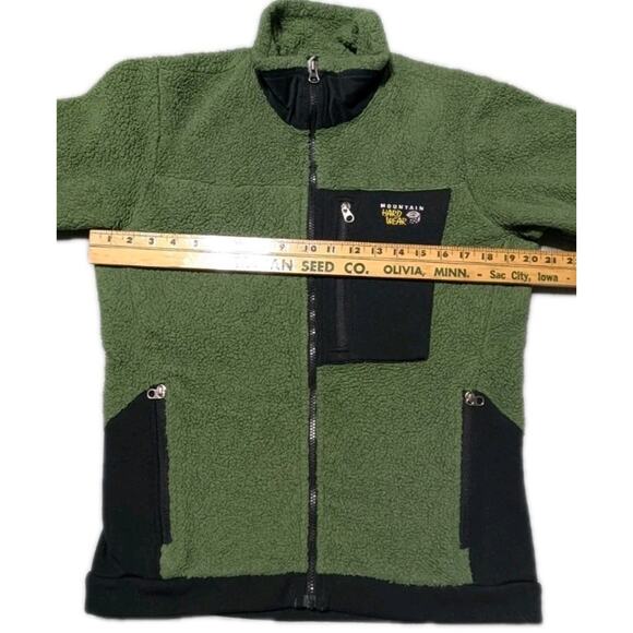 Mountain Hardwear Monkey Fleece Jacket Women’s M Green High Loft Stretch Panels - Picture 9 of 13